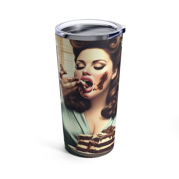 Funny Cake-Lover's Tumbler, Sassy Sarcastic Tumbler, Vintage-Inspired Humor - Picture 6 of 7